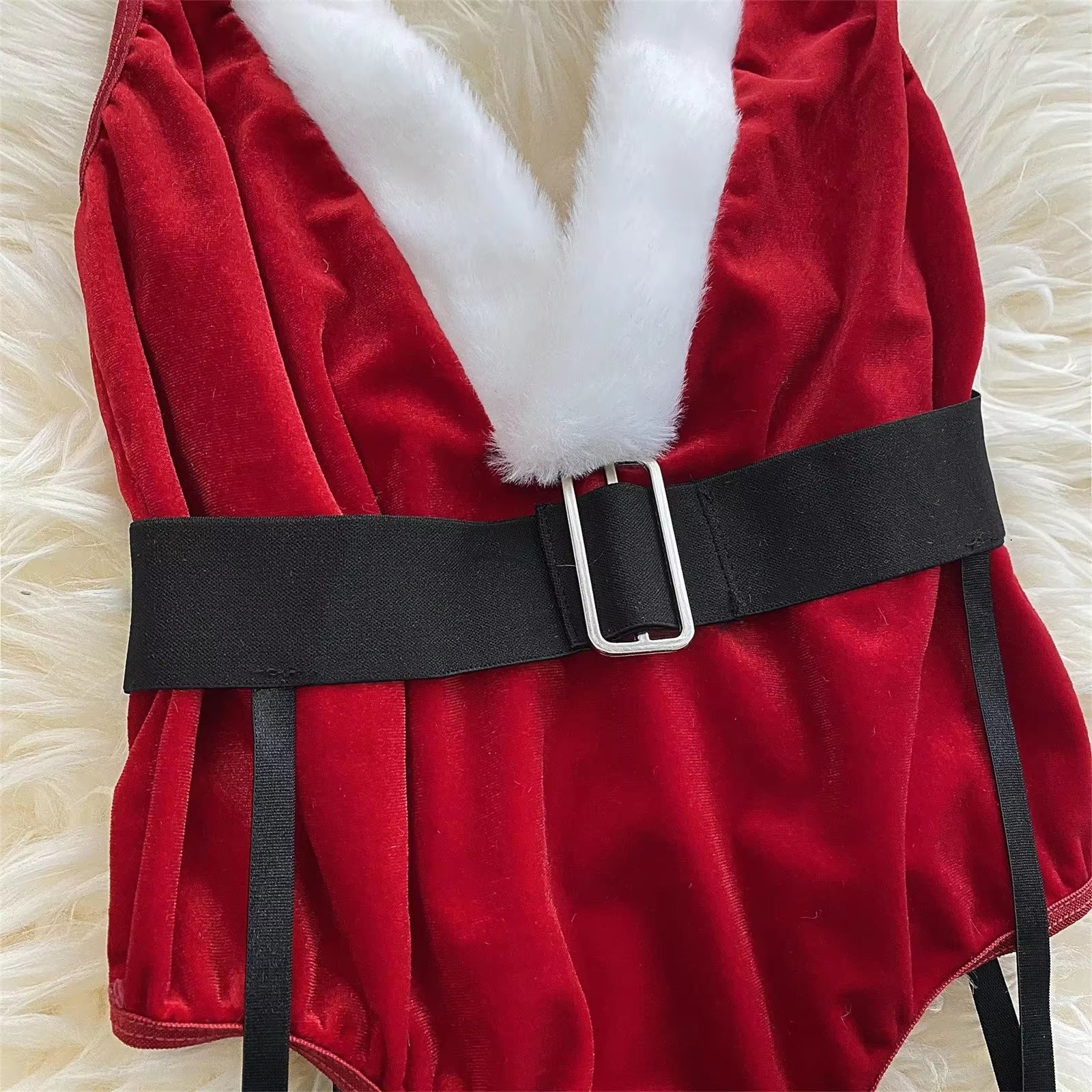 Women'S Christmas Sexy Sets Bunny Red Bodysuit Lingerie and Hat Underwear Women Sexy Lingerie Set Lingerie Sexy De Femmes