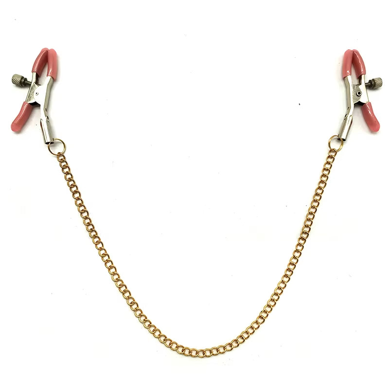 Sex Breast Nipple Clamp Clips Silver Gold Purple Chain Nipple Clip Shaking Clamps Stimulate Clip Sex Slaves Adult Sex Toys