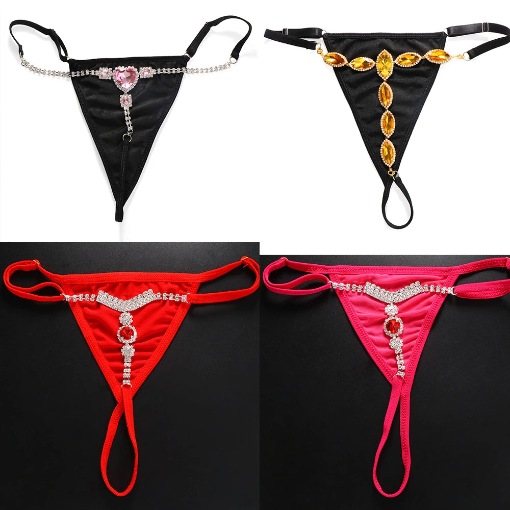 NEW Sexy Lingerie for Women Body Festival Clothing Rhinestone Chain Decor T Back Thong Body Jewelry Bikini Y2K Accessories