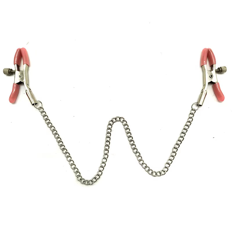 Sex Breast Nipple Clamp Clips Silver Gold Purple Chain Nipple Clip Shaking Clamps Stimulate Clip Sex Slaves Adult Sex Toys