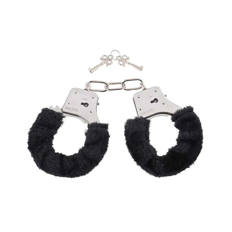 Black Furry Handcuffs