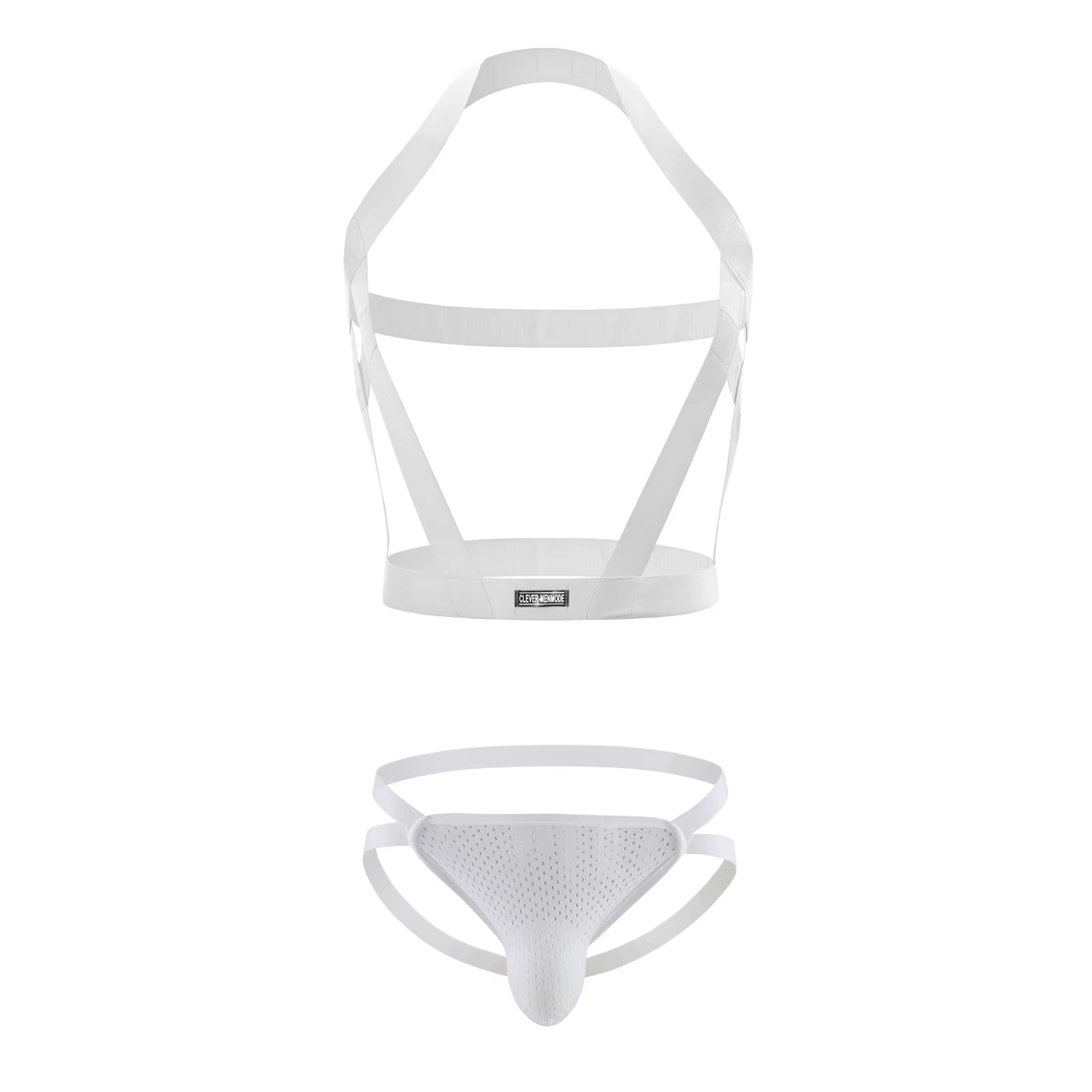 Elastic Bondage Harness Mens G-String Thongs Set Body Chest Costume Strap Lingerie Jockstrap Halter Neck Costumes