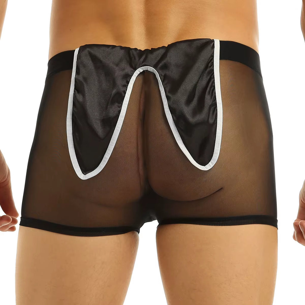 Men Erotic Tuxedo Uniform Waiter Sexy Halloween Role Play Costume Outfit Cute Briefs with Bowknot Collar Cuff Sissy Lingerie Set