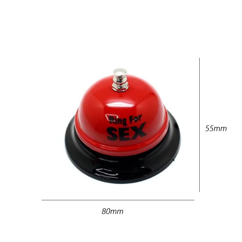 Sex Bell Ring Toy Game Novelty Gift Creative Red Bell or Couple Flirting Red Metal Sex Funny Table Ring Bell