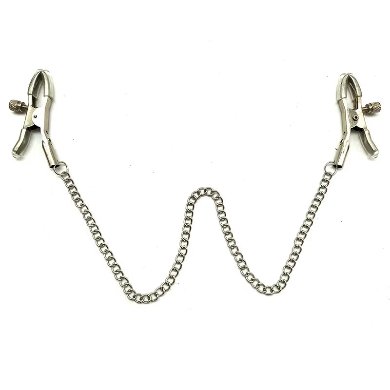 Sex Breast Nipple Clamp Clips Silver Gold Purple Chain Nipple Clip Shaking Clamps Stimulate Clip Sex Slaves Adult Sex Toys