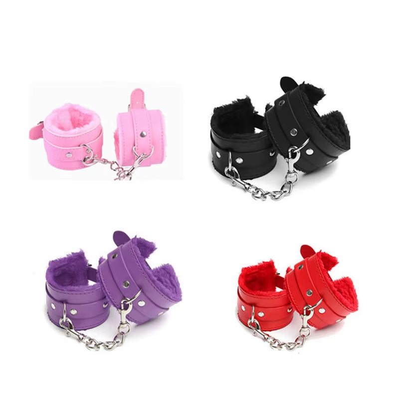 2Pcs PU Leather Sex Handcuffs with Eye Mask Sex Toys for Couples Adult Games Slave Bondage Restraints Erotic Accessories