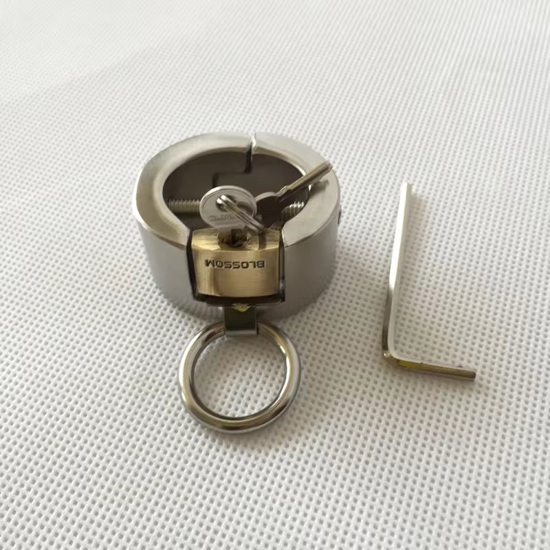 Testicle Locable Cocking Balls Extruding Scrotum Pendant Metal Ball Press Stretchers Cock Lock Ring