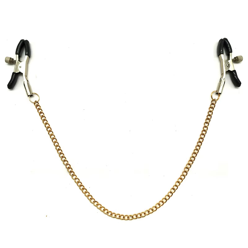 Sex Breast Nipple Clamp Clips Silver Gold Purple Chain Nipple Clip Shaking Clamps Stimulate Clip Sex Slaves Adult Sex Toys