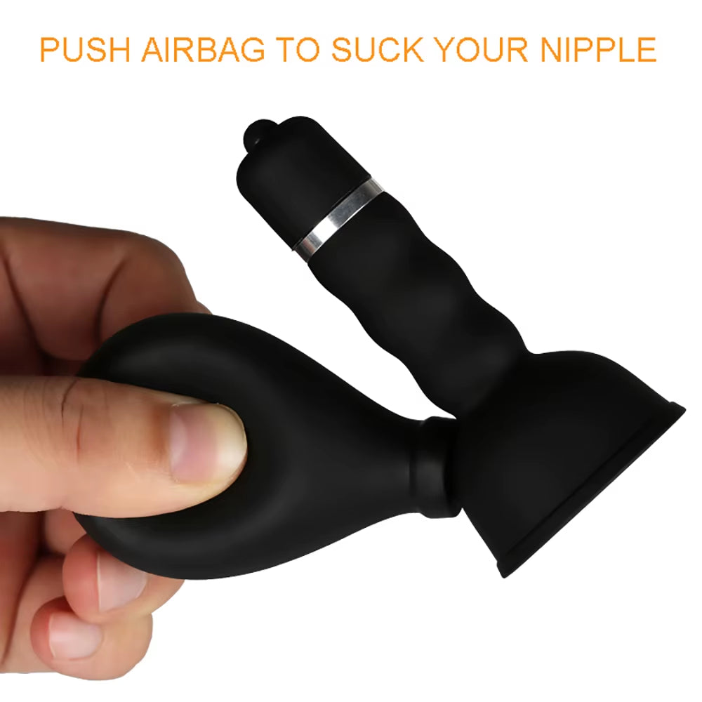 2Pcs Nipple Sucker Stimulator Vibrator Female Breast Enlargement Nipples Massager Brush Clit Vibrator Adult Sex Toys for Women