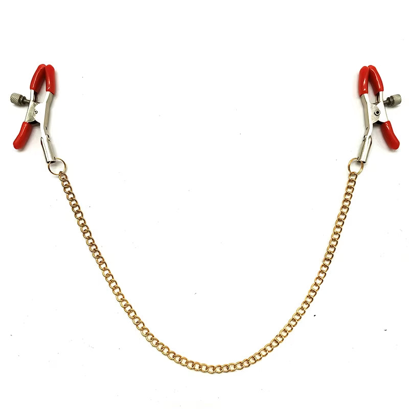 Sex Breast Nipple Clamp Clips Silver Gold Purple Chain Nipple Clip Shaking Clamps Stimulate Clip Sex Slaves Adult Sex Toys