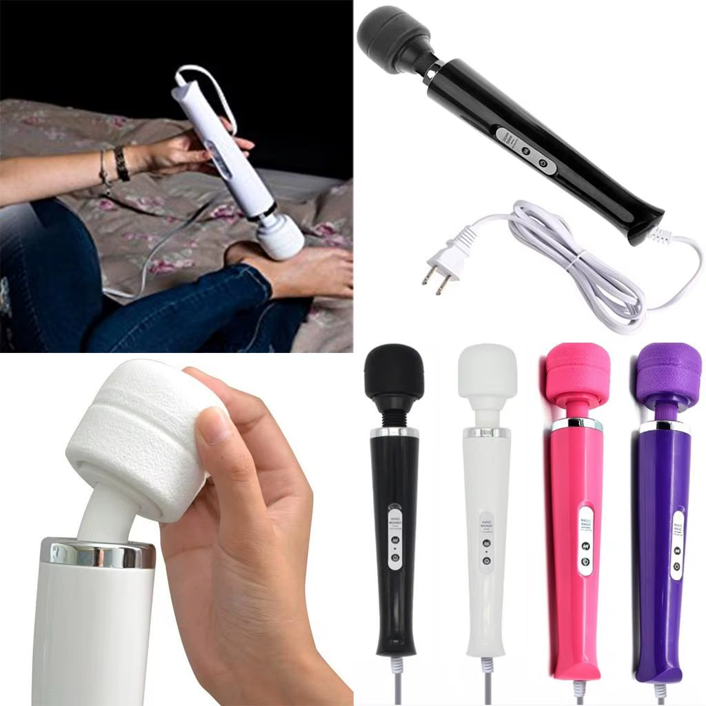 Powerful Wand Wired Massager 10 Speeds Full Body Massaging Muscle Relax Vibrator