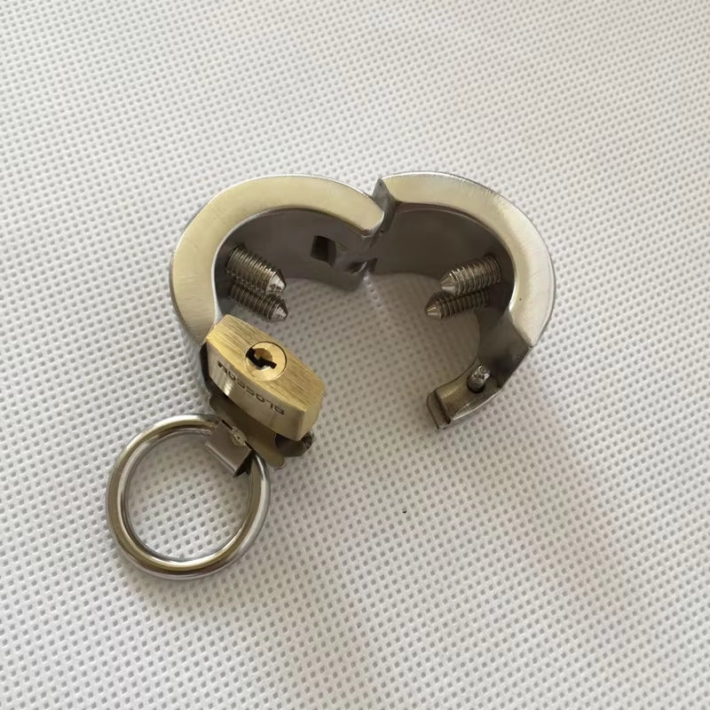 Testicle Locable Cocking Balls Extruding Scrotum Pendant Metal Ball Press Stretchers Cock Lock Ring