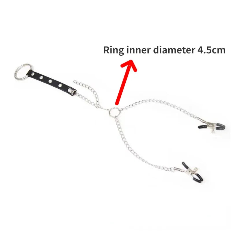 Stainless Steel Metal Chain Nipple Milk Clips Breast Clip Sex Slaves Fetish Nipple Clamps Sex Toys Butterfly Style for Couples