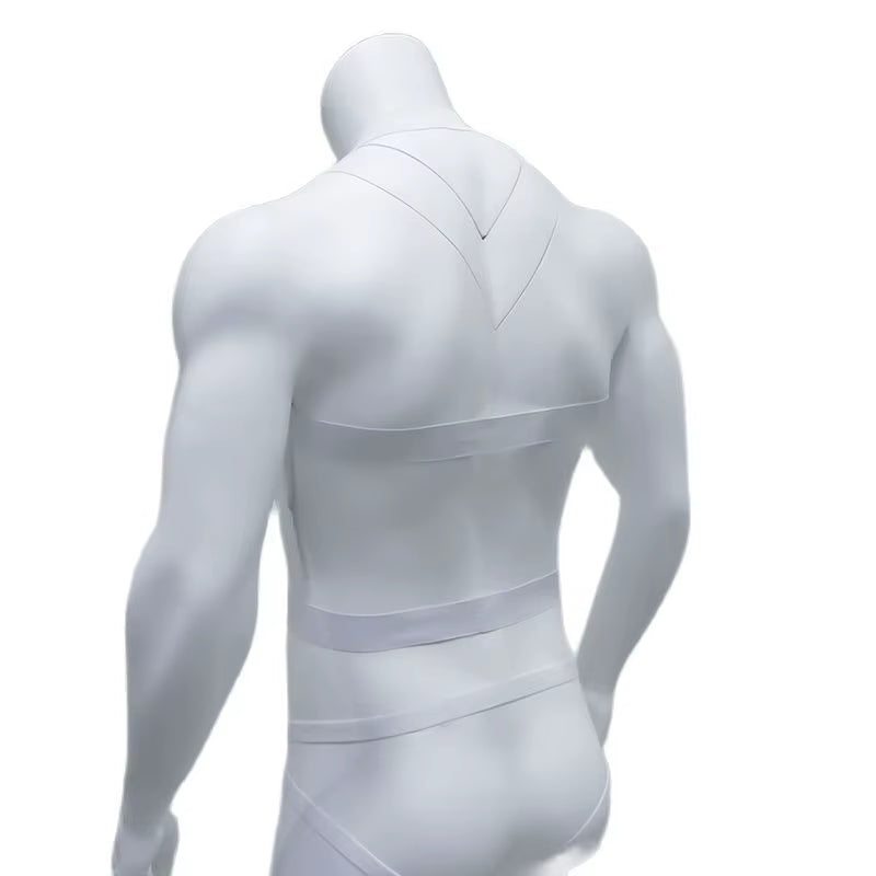 Elastic Bondage Harness Mens G-String Thongs Set Body Chest Costume Strap Lingerie Jockstrap Halter Neck Costumes