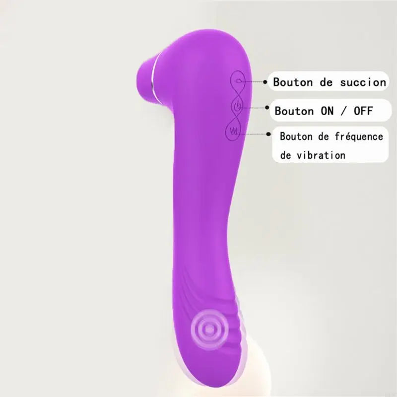 Sex Stimulating Massage 10-Frequency Vibrator and 10-Suction Stimulator Massager