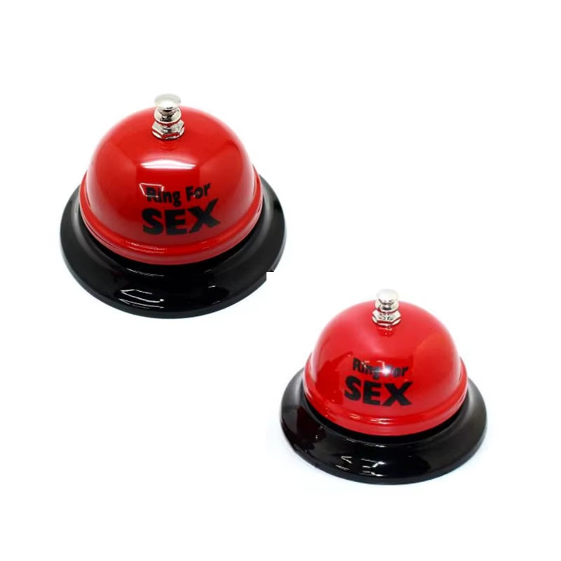 Sex Bell Ring Toy Game Novelty Gift Creative Red Bell or Couple Flirting Red Metal Sex Funny Table Ring Bell