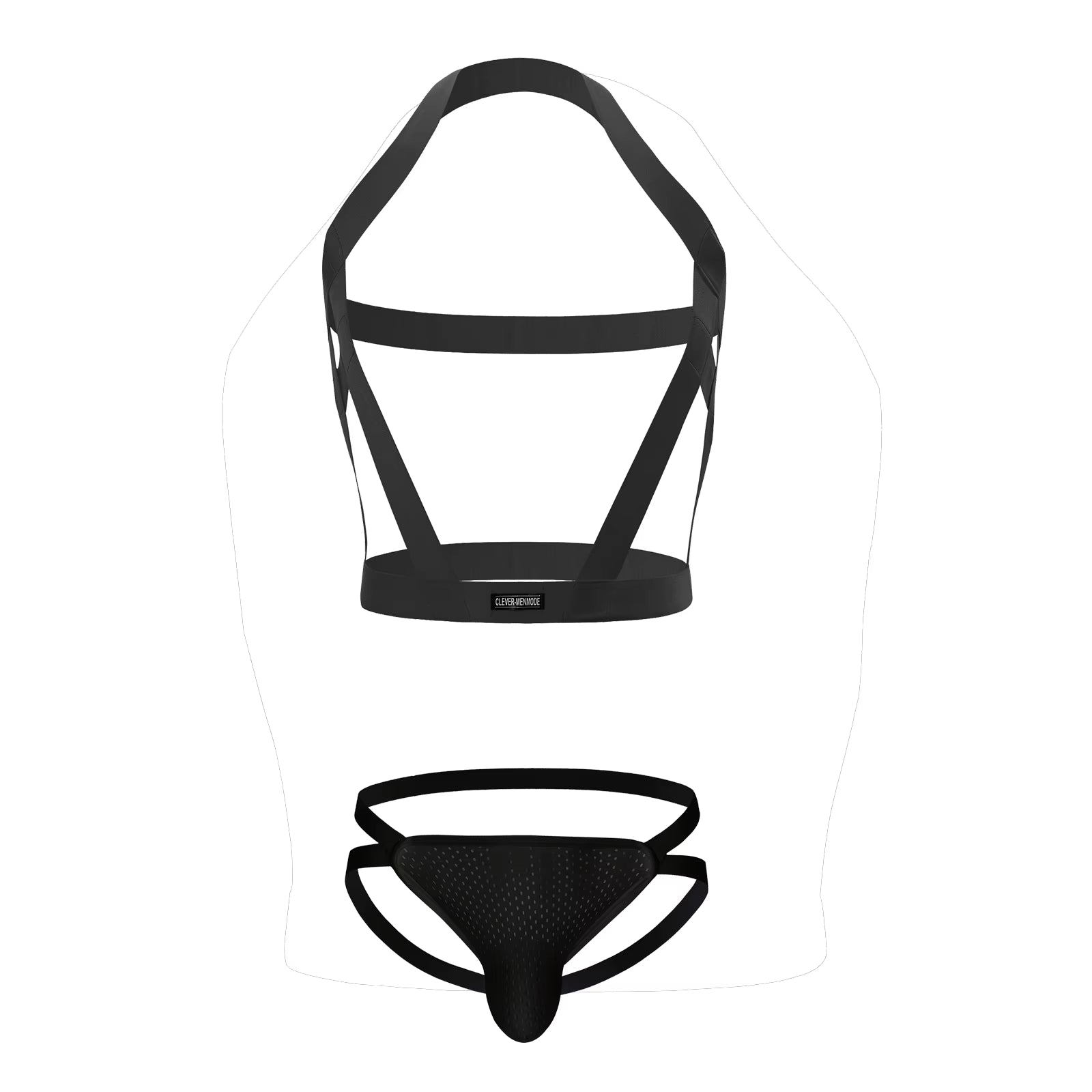 Elastic Bondage Harness Mens G-String Thongs Set Body Chest Costume Strap Lingerie Jockstrap Halter Neck Costumes