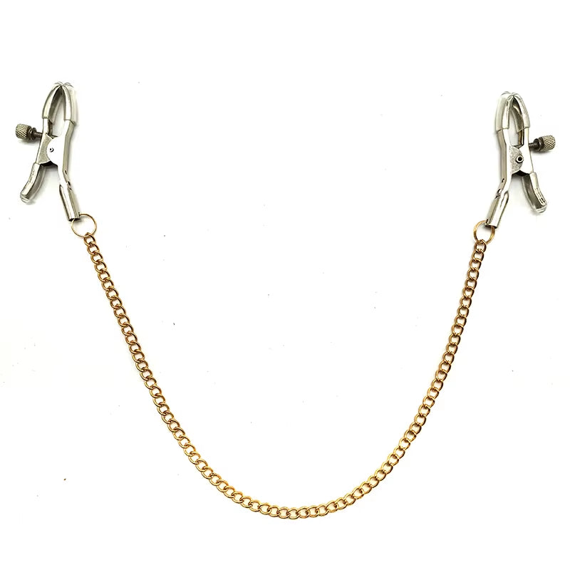 Sex Breast Nipple Clamp Clips Silver Gold Purple Chain Nipple Clip Shaking Clamps Stimulate Clip Sex Slaves Adult Sex Toys