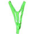 Bright Fluoro Sexy Men Mankini Thong Stretch Open Deep V-Neck Borat Men Beach Swimwear Swimsuit Hot Men Lingerie